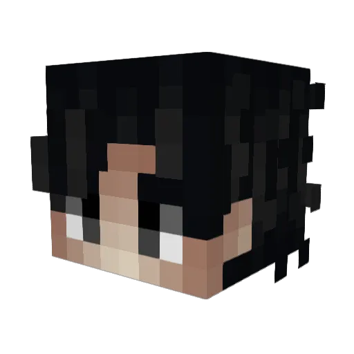 mikiroyy Minecraft avatar head, 3D render