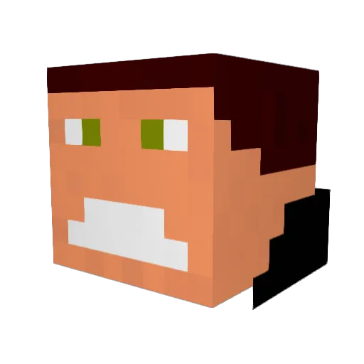 mikis36 Minecraft avatar head, 3D render