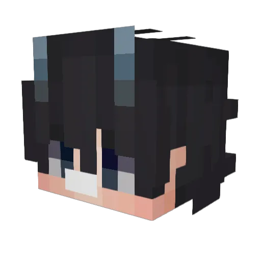 mikistxr Minecraft avatar head, 3D render
