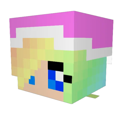 mikkel_ML Minecraft avatar head, 3D render