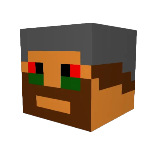 mikkelgeer Minecraft avatar head, 3D render