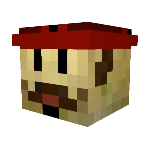 mikkelnr2 Minecraft avatar head, 3D render