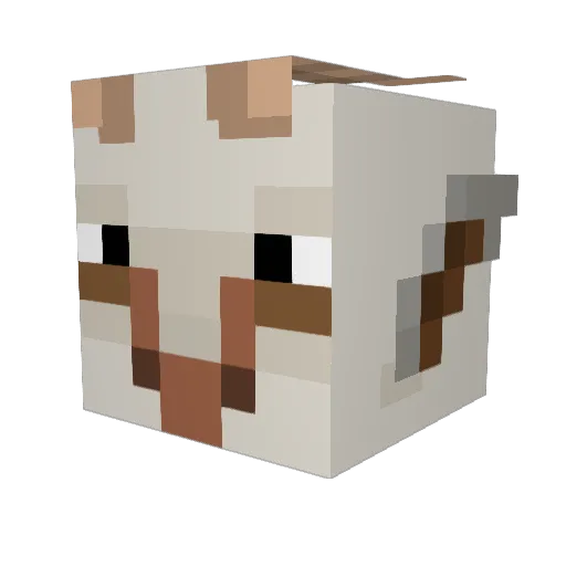 mikkelrt Minecraft avatar head, 3D render
