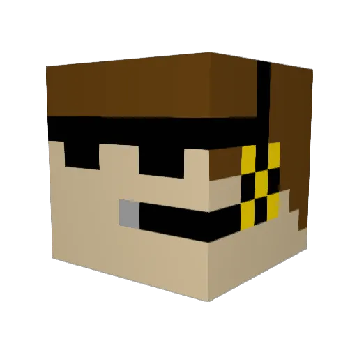mikkov Minecraft avatar head, 3D render