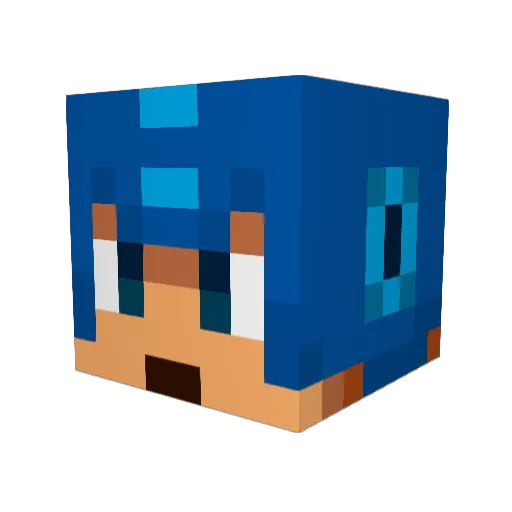 mikkru Minecraft avatar head, 3D render