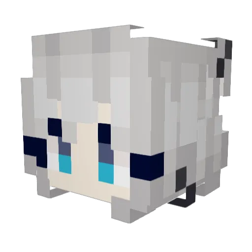mikku1464 Minecraft avatar head, 3D render