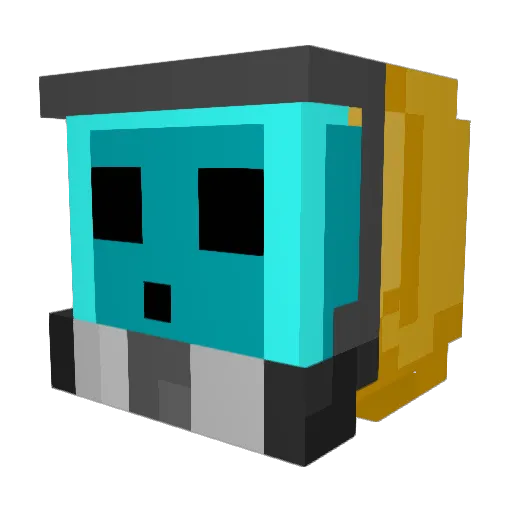 miko066M Minecraft avatar head, 3D render