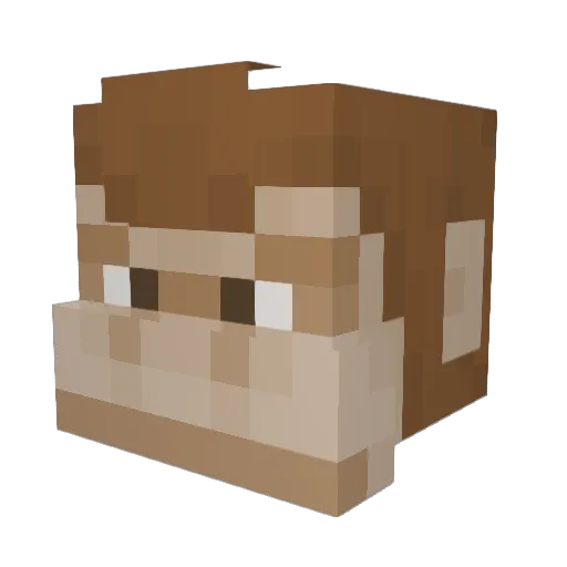 mikoboi69 Minecraft avatar head, 3D render