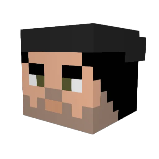 mikobra Minecraft avatar head, 3D render