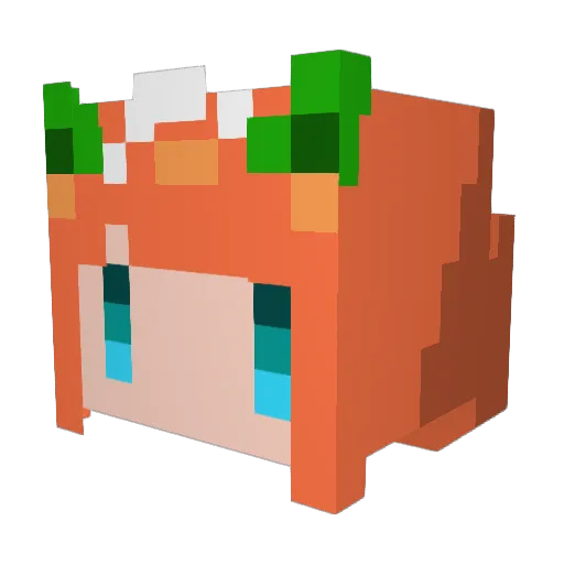 mikohitu Minecraft avatar head, 3D render