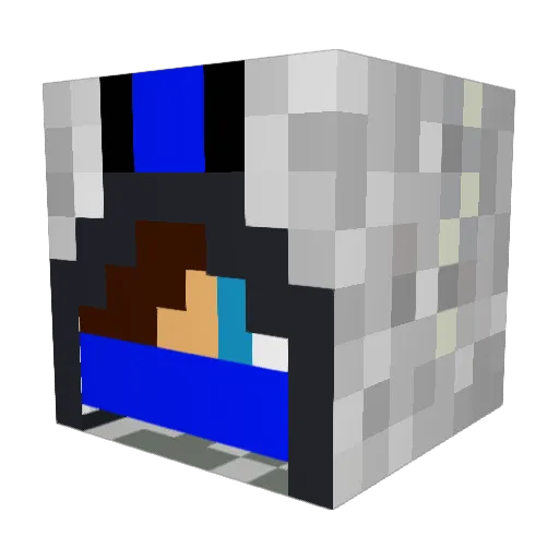 mikohong1 Minecraft avatar head, 3D render