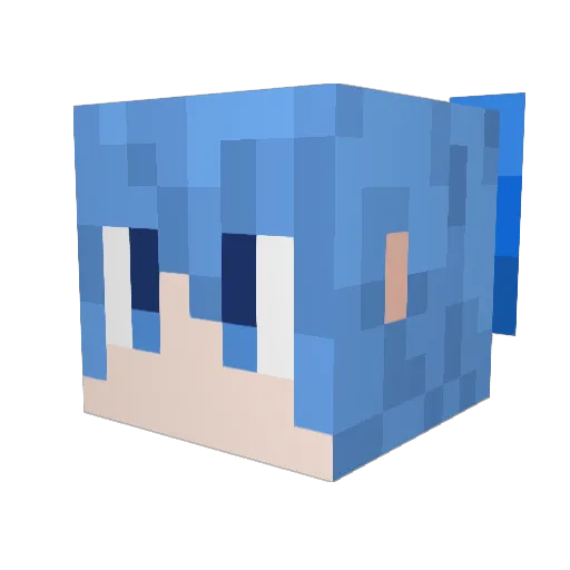 mikoiss Minecraft avatar head, 3D render