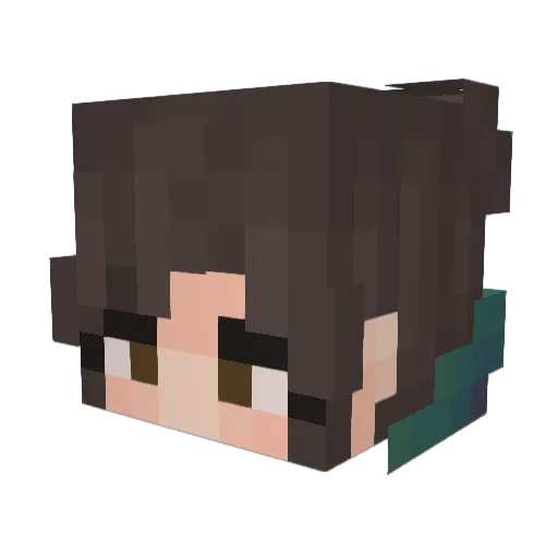 mikomouse Minecraft avatar head, 3D render