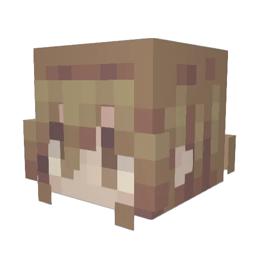 mikorrz Minecraft avatar head, 3D render