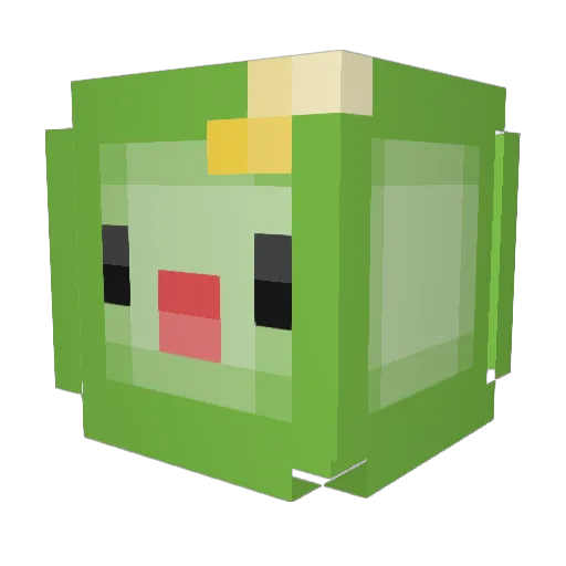 mikotonorin Minecraft avatar head, 3D render