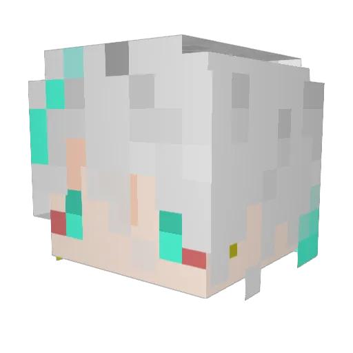 mikotoshiori_ Minecraft avatar head, 3D render
