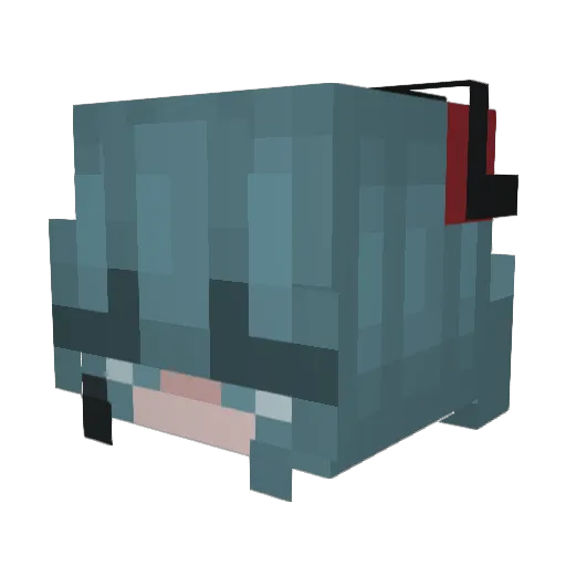mikourie Minecraft avatar head, 3D render