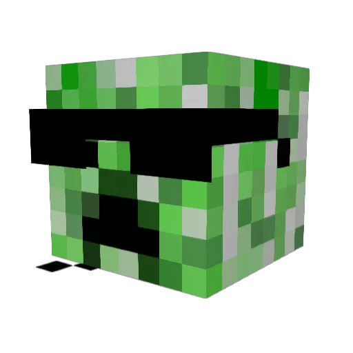 mikran Minecraft avatar head, 3D render