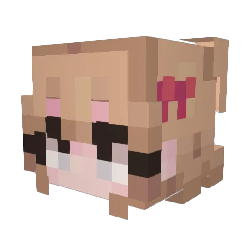 mikrh Minecraft avatar head, 3D render