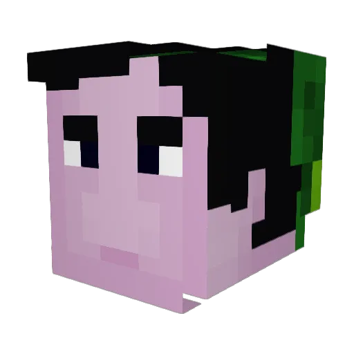 mikrma Minecraft avatar head, 3D render