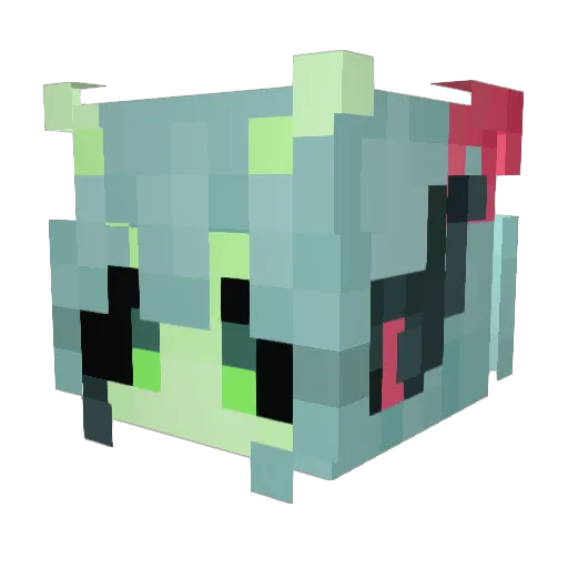 miksah Minecraft avatar head, 3D render