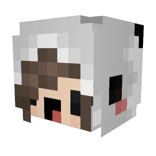 miksdiks Minecraft avatar head, 3D render