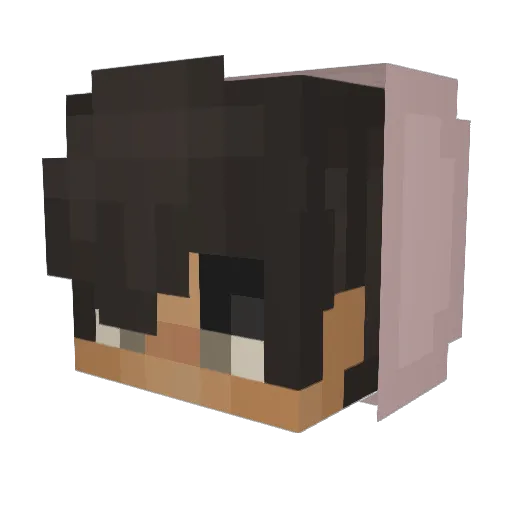mikszn Minecraft avatar head, 3D render