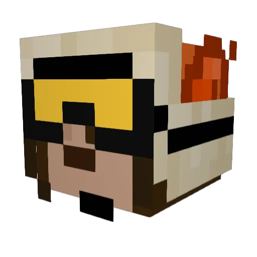 miku2013 Minecraft avatar head, 3D render