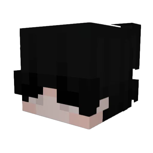 mikuATM Minecraft avatar head, 3D render