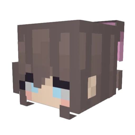 miku_0411 Minecraft avatar head, 3D render