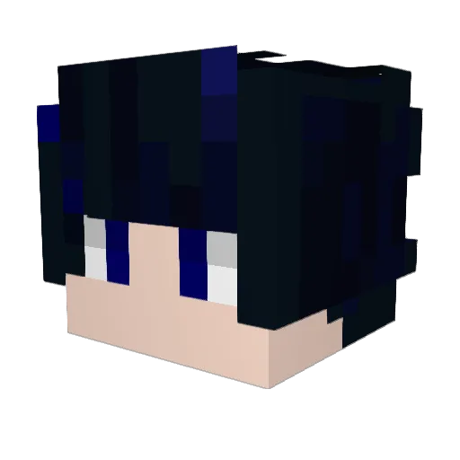 miku_cziku Minecraft avatar head, 3D render