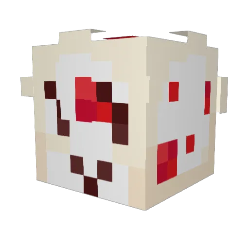 mikucake Minecraft avatar head, 3D render