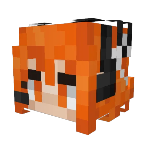 mikuclayo Minecraft avatar head, 3D render