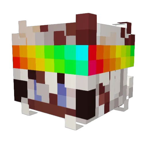 mikunaka Minecraft avatar head, 3D render
