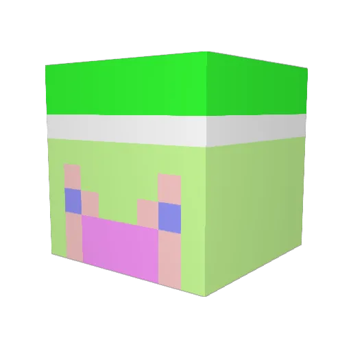 mikurinpa Minecraft avatar head, 3D render