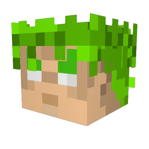 mikuronMK2 Minecraft avatar head, 3D render