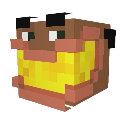 mikusz Minecraft avatar head, 3D render