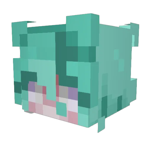 mikux0 Minecraft avatar head, 3D render