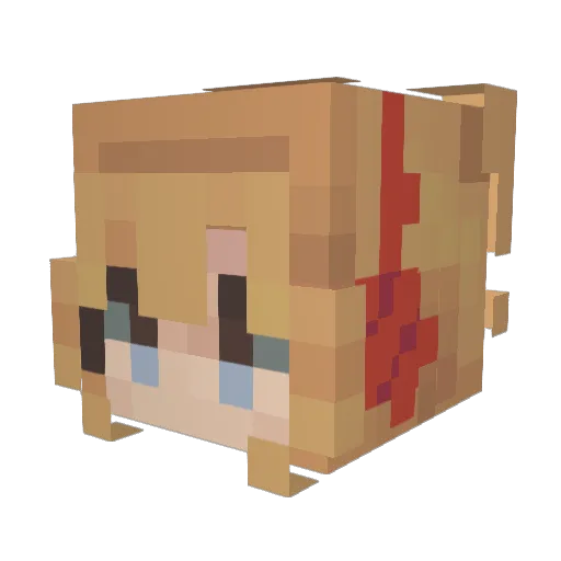 mil876 Minecraft avatar head, 3D render