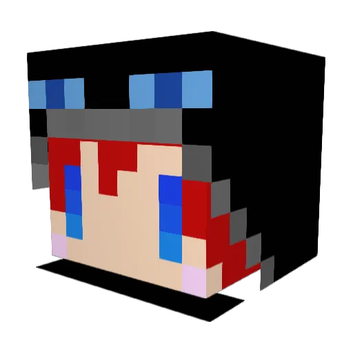 mil_milky Minecraft avatar head, 3D render