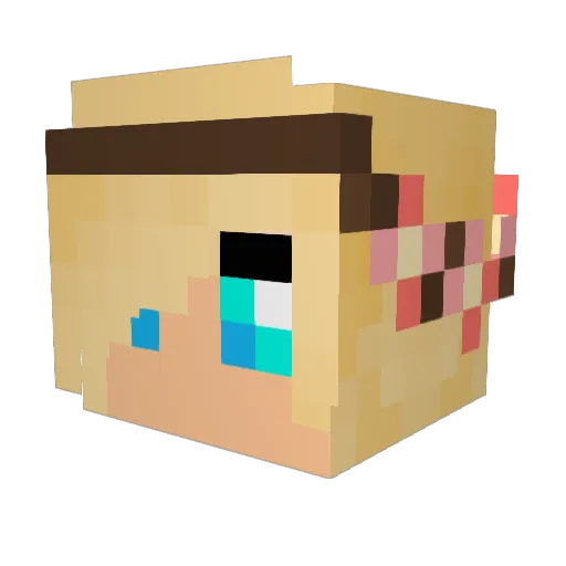 mila_1999 Minecraft avatar head, 3D render