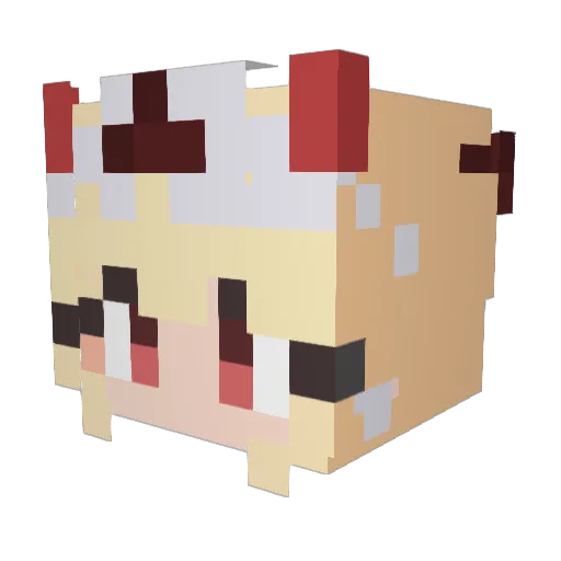 mila_4030 Minecraft avatar head, 3D render