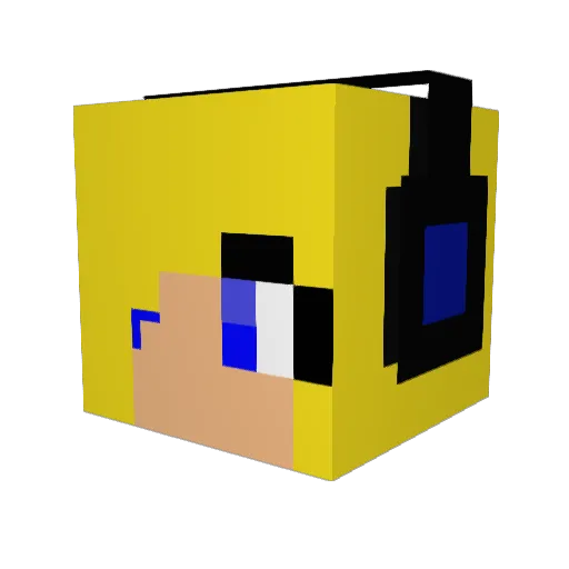 miladeg Minecraft avatar head, 3D render