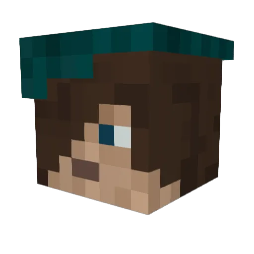 miladofus Minecraft avatar head, 3D render