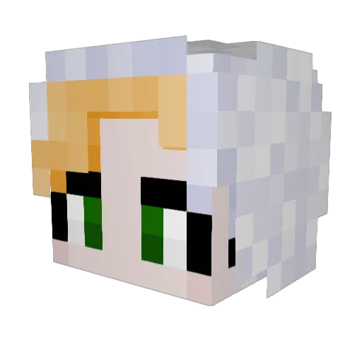 milanboros Minecraft avatar head, 3D render