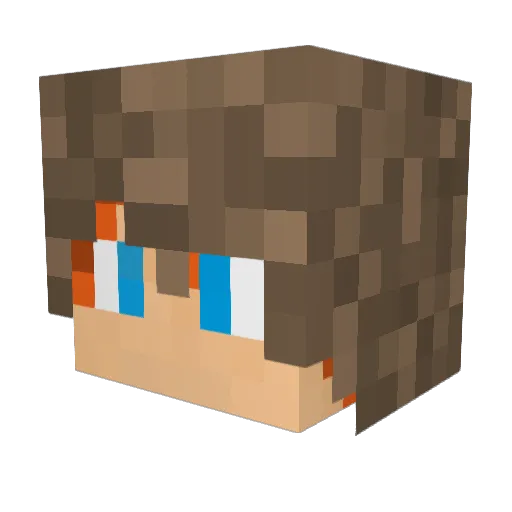 milanger Minecraft avatar head, 3D render