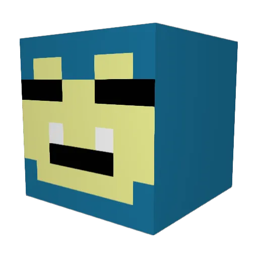 milannnnnnnn Minecraft avatar head, 3D render