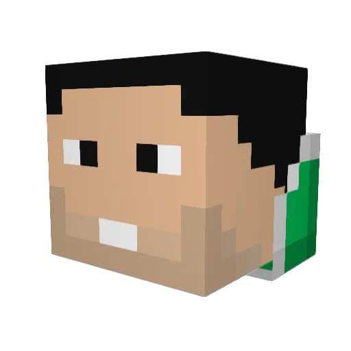 milanvpelt Minecraft avatar head, 3D render