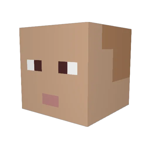 milanworld Minecraft avatar head, 3D render