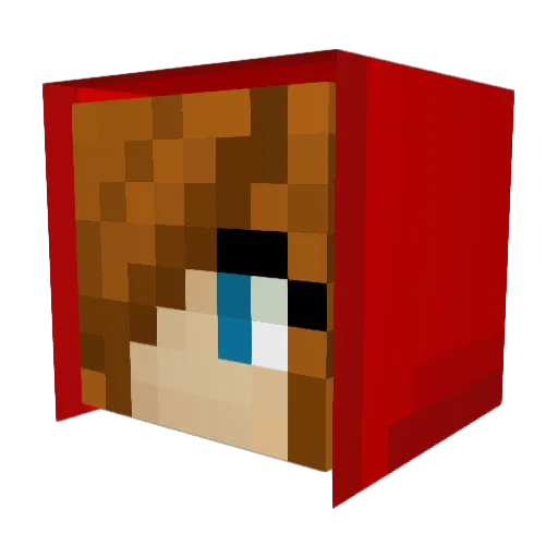 milashka Minecraft avatar head, 3D render